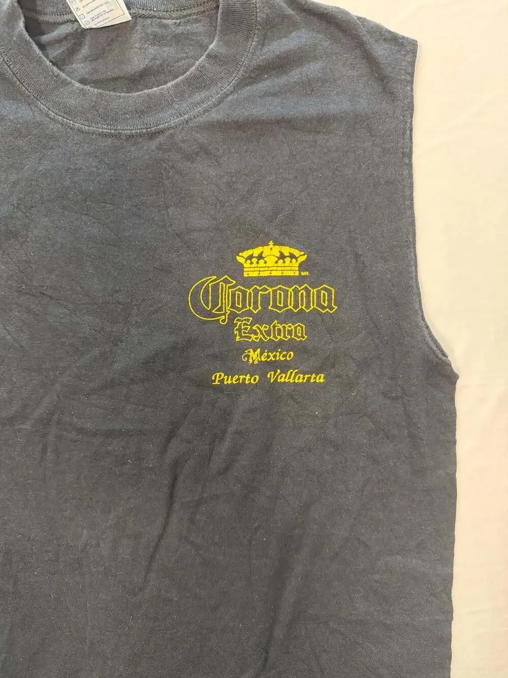 Corona Extra Puerto Vallarta Mexico Graphic Sleeveless Muscle Tank Top